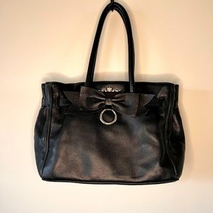MFIL EUC black leather bag with taxi charm